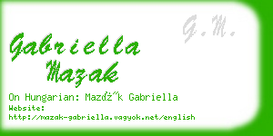 gabriella mazak business card